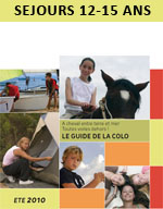 Gude des s&eacute;jours de vacances 12-15 ans