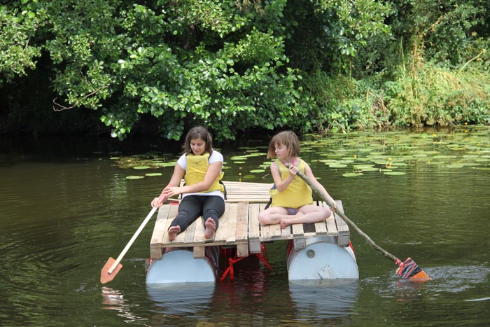 Navigation sur un radeau