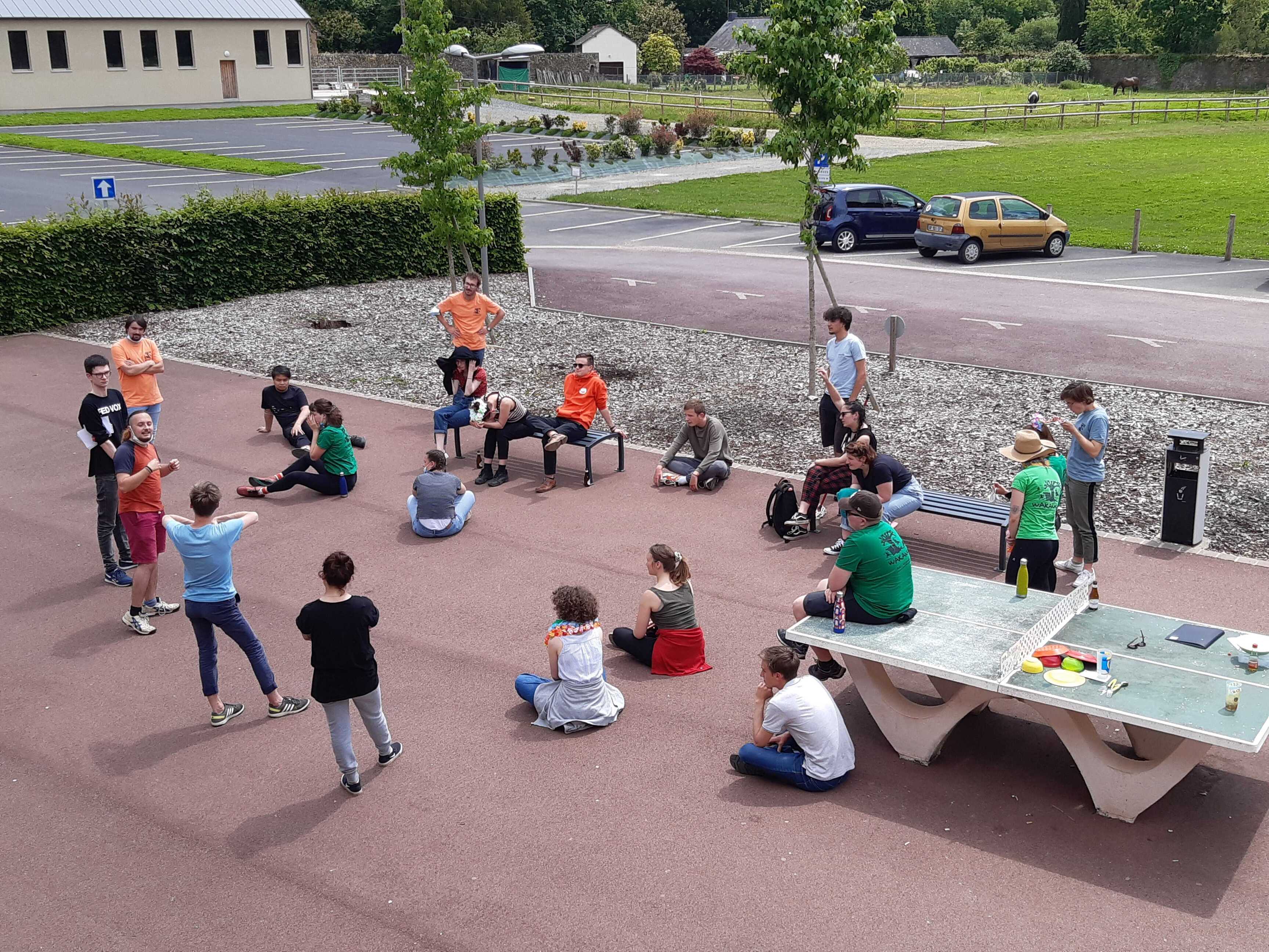 Jeux de présentation lors d'un week-end de préparation