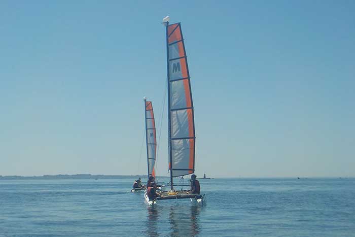 Séance de catamaran