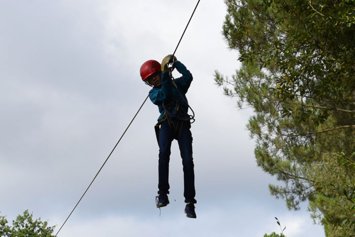 Descente de la tyrolienne