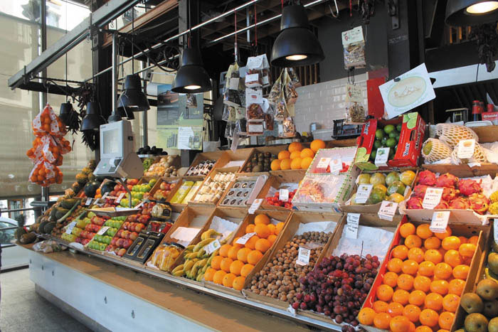 Un marché typique en centre-ville