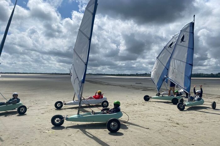 Sortie char à voile lors d'un après midi en séjour de vacances
