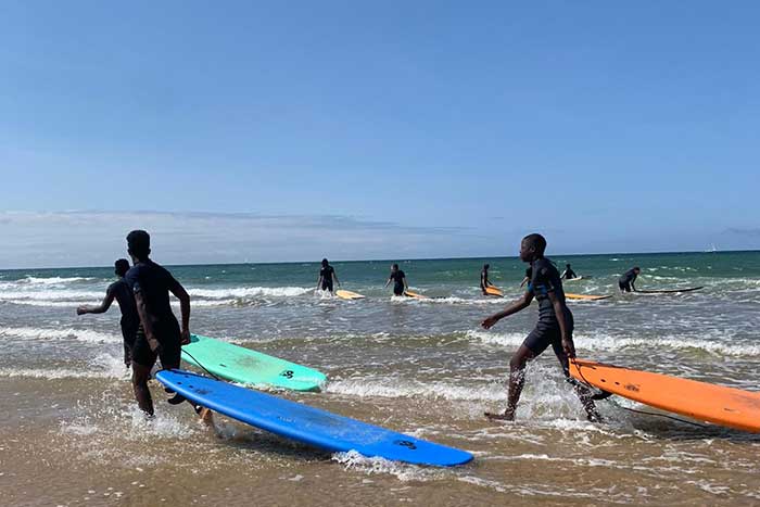 Une séance de surf